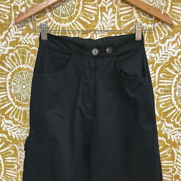 NWT The Range Structured Twill High Waist Cargo Pants in Black $350 size XS - Picture 5 of 14